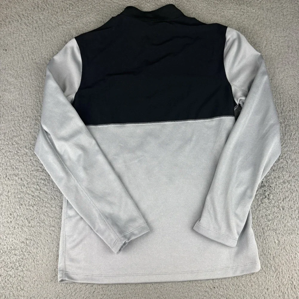 Nike Golf‎ Dri-FIT Quarter Zip Pullover Mens Small Grey Black AH5548-012